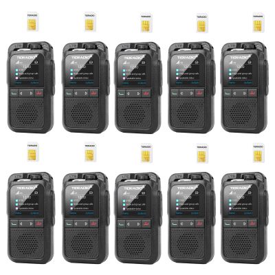 10Pack-TIDRADIO TD-G100 Rapid Unlimited Range Walkie Talkies with SIM Cards, 4G POC Two Way Radios Nationwide 6000 Miles, Global Long Range PTT for Family, Logistics, Company,Compatible with TD-M15