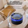 GDSAFS IPX7 Waterproof Shower Speaker with RGB Light & LED Display, Wireless Shower Speaker Waterproof with Detachable Suction Cup, Clear & Balanced 360 Sound (Blue) view 3