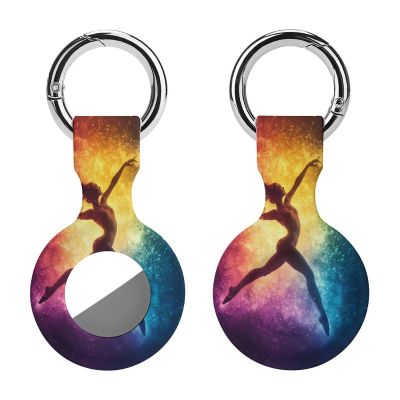 Colorful Ballet Dance Protective Case Compatible for AirTag Silicone Tagholder Tracker Cover for Pets Keys