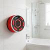 GDSAFS IPX7 Waterproof Shower Speaker with RGB Light & LED Display, Wireless Shower Speaker Waterproof with Detachable Suction Cup, Clear & Balanced 360 Sound (Red) view 1
