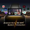 10.8" Android Car TV Headrest Monitor for Back Seat,Portable Rear Entertainment System Support Phone Wireless Mirroring 5G WiFi/HDMI/USB/Sync Touchscreen Video Players (2G+32G(2*PCS)) view 2
