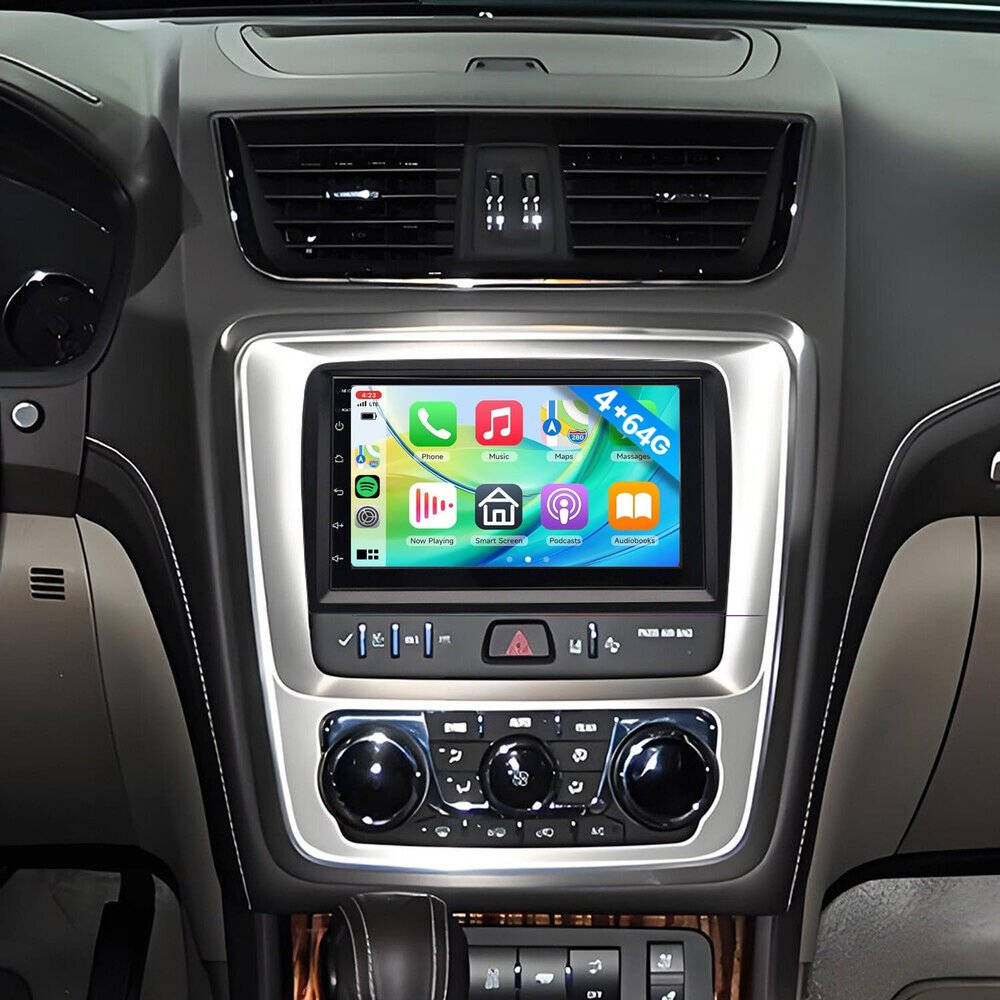 Surakey Car Stereo for GMC Acadia 2013 2014 2015 2016 2017, Car Radio for Chevrolet Traverse 2013-2017,for Buick Enclave 2013-2017 7" CarPlay Android Auto Audio Receiver GPS Bluetooth AHD Backup