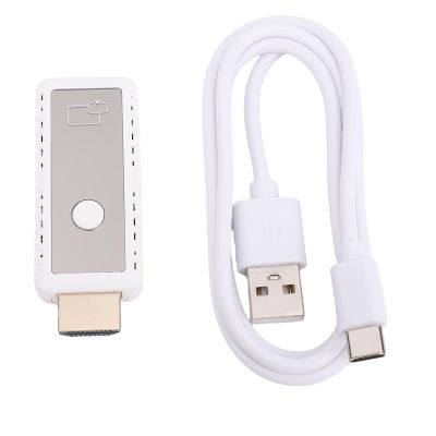 Buachois 2 in 1 HD Multimedia Transmitter and Receiver, 4K Decoding 1080P Output Wireless 2.4G 5G Display Adapter Plug and Play for Streaming Video Movies Gaming Presentations