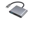 3-in-1 USB C Hub 100W Power 3.0 4K HDMI-Compatible for Surface Chrome Steam Deck Stable HUB Adapter(Gray) view 2