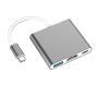 3-in-1 USB C Hub 100W Power 3.0 4K HDMI-Compatible for Surface Chrome Steam Deck Stable HUB Adapter(Gray) view 3