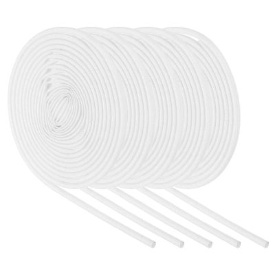MECCANIXITY 5Pcs Wire Insulation Braid Fire Sleeve,9.8Ft-3mm ID White, High Temp Silicone Coated Fiberglass Sleeving for Automotive Hose Lines Electrical Wiring