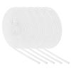 MECCANIXITY 5Pcs Wire Insulation Braid Fire Sleeve,9.8Ft-3mm ID White, High Temp Silicone Coated Fiberglass Sleeving for Automotive Hose Lines Electrical Wiring view 1