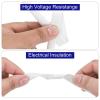 MECCANIXITY 5Pcs Wire Insulation Braid Fire Sleeve,9.8Ft-3mm ID White, High Temp Silicone Coated Fiberglass Sleeving for Automotive Hose Lines Electrical Wiring view 3