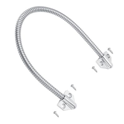 Buachois Door Loop, 40cm Long with Triangle Ends for Exposed Mortise Mounting, Metal Wire Cable Protector for Internet Door Lock Access Control System Video Line Network Line