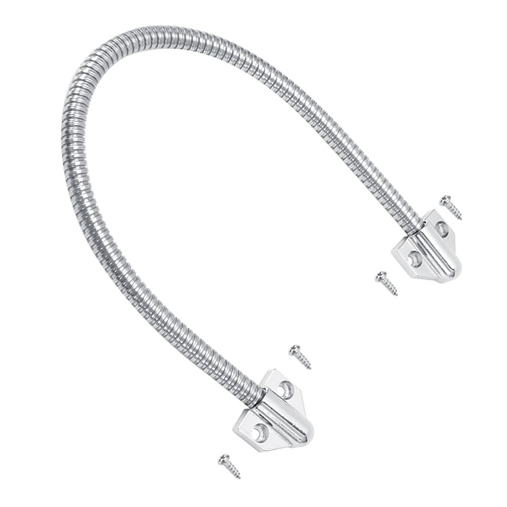 Buachois Door Loop, 40cm Long with Triangle Ends for Exposed Mortise Mounting, Metal Wire Cable Protector for Internet Door Lock Access Control System Video Line Network Line