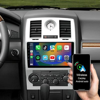 10 Inch Touch Screen Car Stereo with Carplay & Android Auto for Chrysler Voyager 2008-2016 Support Bluetooth FM/GPS/AHD Backup Camera 2+64G