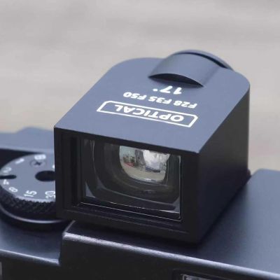 CAOJS Mini Viewfinders, 17 Optical Viewfinder with 28/35/50mm Frame Lines & Adjustable Cold Shoe Mount, Precise Framing & Enhanced Shooting Experience, for Film Cameras, Photography