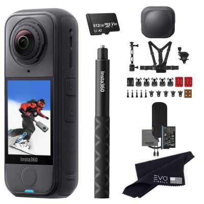 Insta360 X4 Air Snow Bundle | Lightest 8K 360 Waterproof Action Camera for Epic Adventures, Replaceable Lenses| Bundle Includes Invisible Selfie Stick, Lens Cap, Snow Bundle(512GB)
