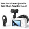 Camera Cold Shoe Mount Adapter 180Degree Rotation Capability for Creative Perspectives Easy Travel Use Cold Shoe Adapter view 2