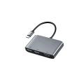 2 Port USB C Hub to HDMI 4K 60HZ Screen Expansion TY>pe Docking Station for Mobile PC(2 HDMI and VGA) view 1