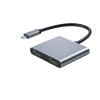 2 Port USB C Hub to HDMI 4K 60HZ Screen Expansion TY>pe Docking Station for Mobile PC(2 HDMI and VGA) view 2