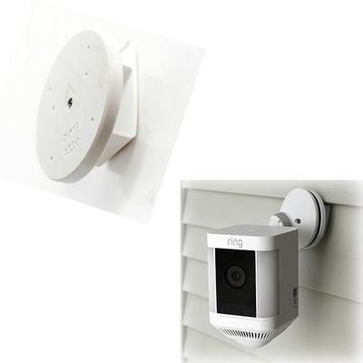 Drill-Free Camera mounting Bracket, Compatible with Ring Cameras, Suitable for Vinyl siding, Allows for Wall mounting Without Drilling, Meets HOA Standards, and Provides Enhanced Stability (White)
