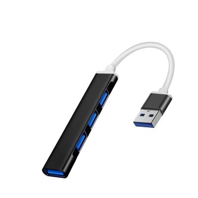 4 Ports USB 3.0 HUB Hubs Docking Stations Splitter 5Gbps OTG Adapter for PC Tablet Accessories(USB Black)