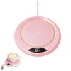 Coffee Cup Warmer, 55c/65c/75C 3-Temp Settings Coffee Mug Warmer for Desk, Fit Tea, Cocoa, Milk, 3.15inch Small USB Electric Beverage Coffeeheater Winter Gifts for Women Men Christmas (Pink) view 1