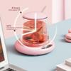 Coffee Cup Warmer, 55c/65c/75C 3-Temp Settings Coffee Mug Warmer for Desk, Fit Tea, Cocoa, Milk, 3.15inch Small USB Electric Beverage Coffeeheater Winter Gifts for Women Men Christmas (Pink) view 3