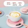 Coffee Cup Warmer, 55c/65c/75C 3-Temp Settings Coffee Mug Warmer for Desk, Fit Tea, Cocoa, Milk, 3.15inch Small USB Electric Beverage Coffeeheater Winter Gifts for Women Men Christmas (Pink) view 4