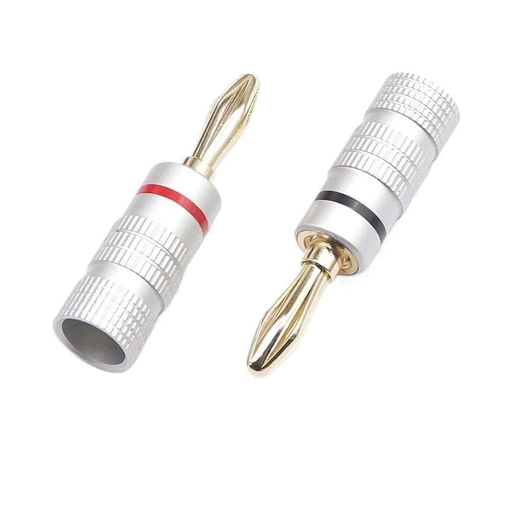 CTGFBUW Plug Red Black 4mm Audio Speaker Wiring Cable Screw Type Connector