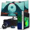HP Gaming PC Desktop Computer  AMD Pro A10-9700,GT 1030 Graphics,16GB RAM,1TB SSD,Dual 32 Inch Curved Monitor,RGB Keyboard with AI Copilot,Mouse,WiFi,RGB Headphone,Windows 11(Renewed) view 1