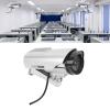 XinrZythrop Fake Surveillance Camera Solar Powered, Dummy Security Camera with LED Flashing Light, High Simulation Monitor for Home Business Office, Anti Theft Simulated Camera with Mounting B view 3