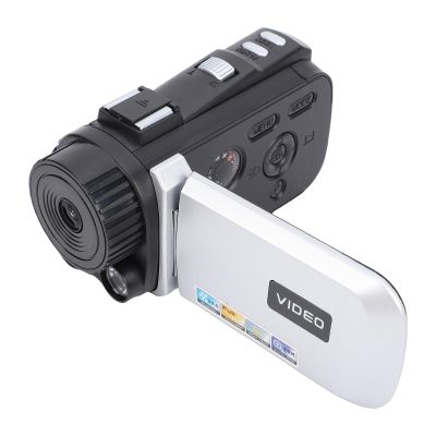 Bewinner 1080P 24MP Video Camera Camcorder, Digital Camera Recorder with 270 Degree Rotation Screen, 18X Digital Zoom & 3.0 Inch Screen Night Vision DV Vlogging Cameras (Silver Grey)