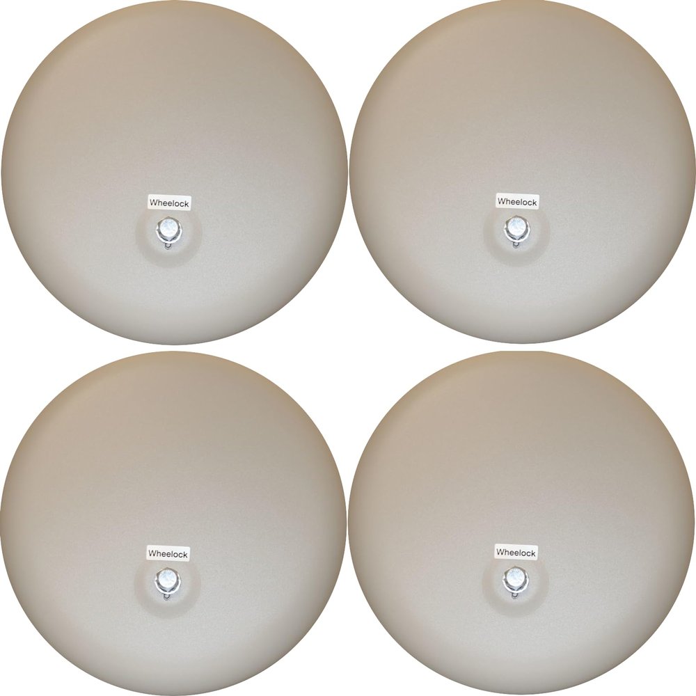 MB-G10-12-S Pack of 4 Motorized Bells, 12V AC, 10" Diameter, Alarm Notification Appliance, Aluminum with Textured Enamel Gray Finish, for use in Large Commercial and Industrial Settings