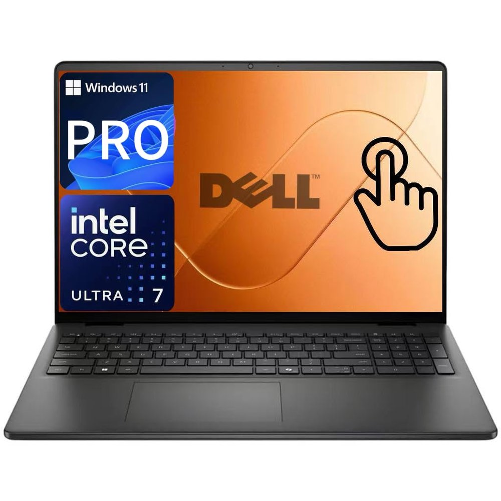 Dell Business-Class 16" Touchscreen Laptop, Intel 10-Core 7 150U (up to 5.4 GHz), 16" FHD+ 300-Nits, 32GB DDR5, 1TB SSD, Wi-Fi 6, Backlit KB, Copilot AI, Windows 11, w/o Earphone