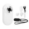 Bewinner 1080P Thumb Action Camera 0.96 Inch Screen, Tiny Size Mini Body Camera with 64GB Memory Card, Wearable Cameras with Back Clip, Bike Clip Magnetic, Hanging Rope (White) view 1