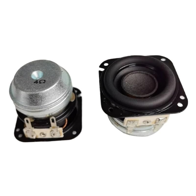 2Pcs 1.5 Inch Mini Full Range Loudspeaker 40mm 4 Ohm 10W Portable Audio Speaker Square Home Bluetooth Music