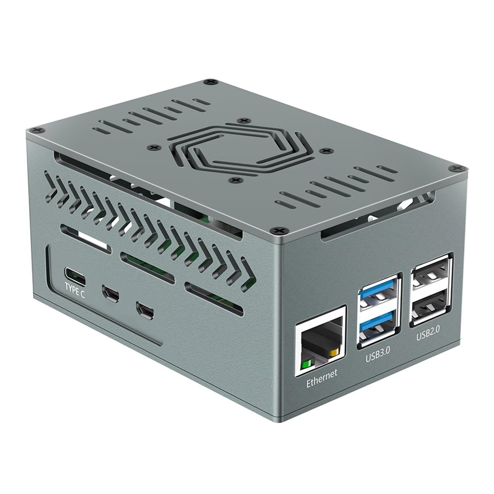Aluminum Enclosure Case with Cooling Fan Efficient Protective Box for Ensuring Device Cooling Computer Adapter Board