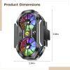 Texvora Sf06 Dual Fan Phone Cooler, Semiconductor, Rgb Led Temperature Display, And Android, 3-Mode Cooling, Optimized Heat Dissipation, Streaming And Gaming, Includes A Universal Clip view 4