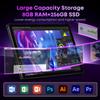CHUWI 2 in 1 Laptop Tablet, 8GB RAM 256GB SSD, Intel Core i3 (3.9GHz), Hi10 X2 Windows 11 Tablet with Magnetic Keyboard, 10.1'' HD Touchscreen Display, 5MP Camera, WiFi 6, BT 5.3 view 3
