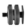 Microphone Mount Screw to Flash Hot Shoe Adapter, 3 / 8 to 1 / 4 Inches, Aluminum Alloy, Black - Easy Installation, Durable CNC Cutting, for Camera Accessories view 2