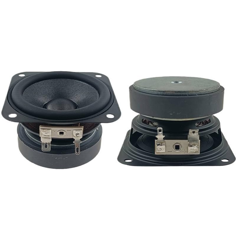 2PCS 2.5 Inch Subwoofer 4 Ohm 20W Rubber Edge 70mm External Magnetic Paper Diaphragm Speaker
