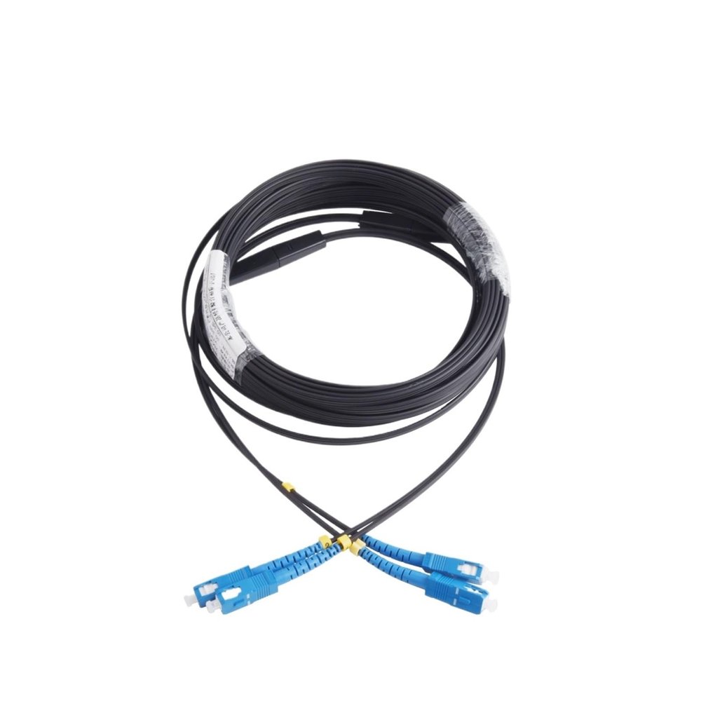 ZDAVSFR UPC 2 SC to 2 SC Fiber Optic Wire Single-Mode 2-core Outdoor Extension Optical Cable Simplex Patch Cord 50M/60M/70M/80M/90M/100M(50M)