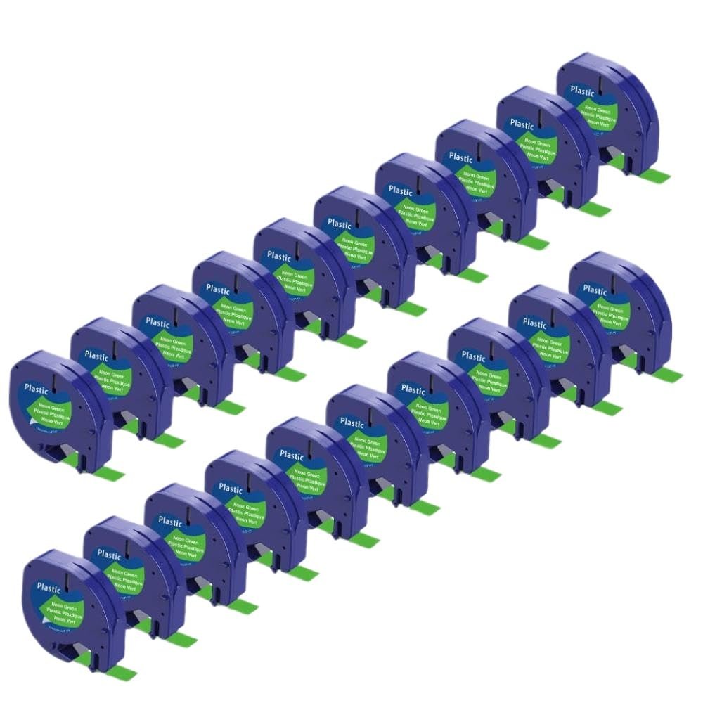 91331 91201 91222 91202 Plastic Label Tape 12mm Compatible with LT-100H Labelmaker 200B QX50(Avocado Green)