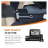 Global Rearview Camera for 70mai Dash Cam A200 Dual-Channel Recording 1080P HDR 2'' IPS Screen Car DVR WiFi APP 130 FOV Parking Camera,64GB TF Card-A200 Front Cam view 3