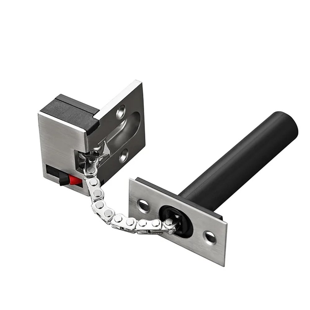 1Pcs Hotel and homestay zinc Alloy Hidden Anti-Theft Door Hotel Door Invisible zinc Alloy Hidden Extended(Brushed Steel)