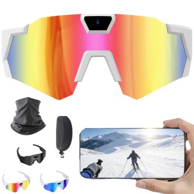 4K HD POV Sports Glasses with Camera, Baseball Glasses with Camera, 2026 Upgrade Outdoor Activity Recording Glass (Colorful)