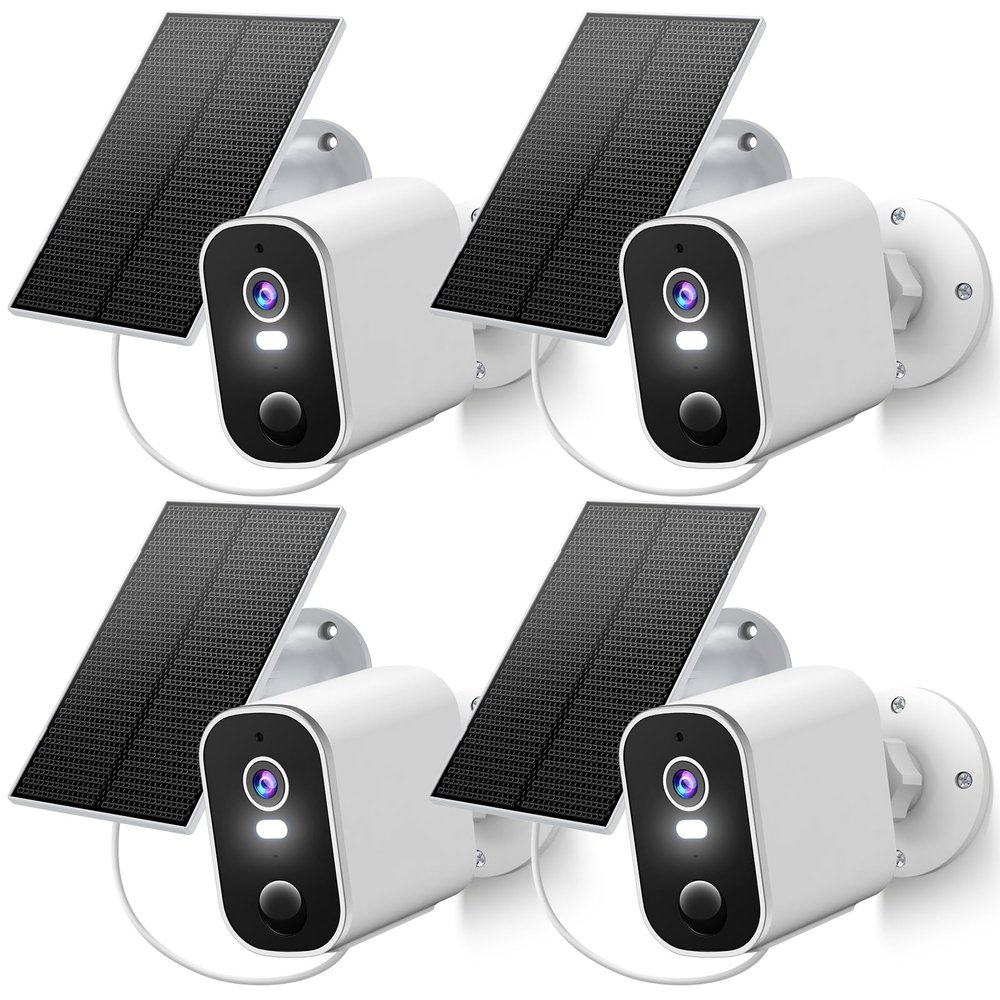 Gosulub Solar Security Camera Outdoor Camera Wireless (4Pc)