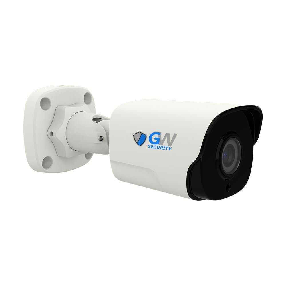 GW Security 6K 12MP TAA & NDAA Compliant Smart AI PoE IP Microhone Bullet Security Camera (GW1263701M)
