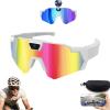 4K HD Video Camera Baseball Glasses with Camera POV Pro Sports Glasses Recording Action Cameras Sunglasses 2026 Upgrade Smart Video Recording Glasses for Action Sports with Memory (White A) view 1