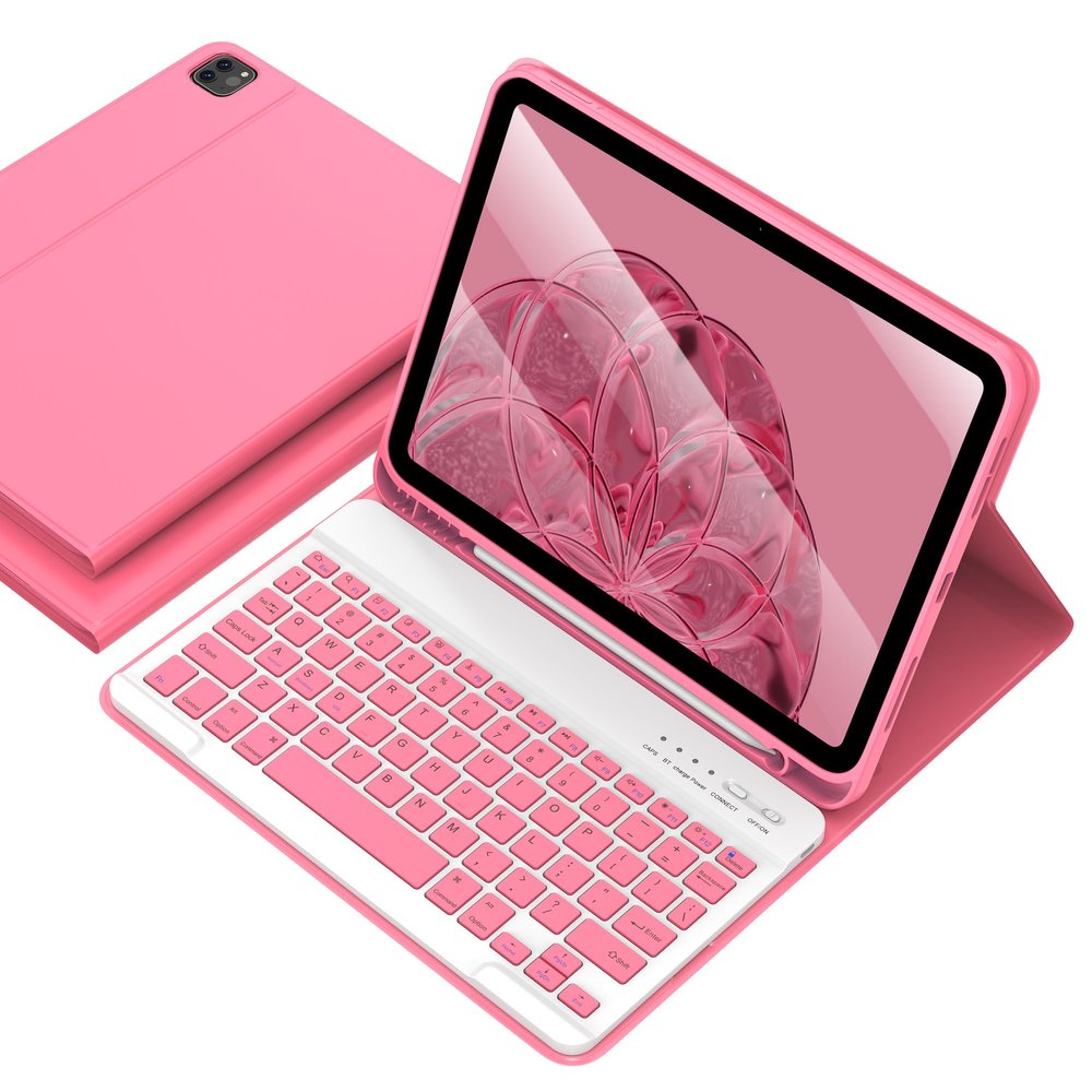 aMZCaSE for iPad Air 11 inch Case with Keyboard (M3/M2, 2025/2024), iPad Pro 11 inch Air 5th 4th Generation Case with Keyboard, Detachable Folio Cover for Pro 11 (4th/3rd/2nd/1st), (Watermelon Red)