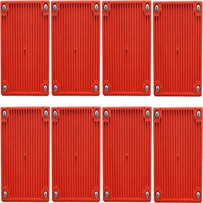 MT4-12/24-R Pack of 8 Multitone Horns, Red, 99 dBA, Eight Audible Sounds, Indoor/Outdoor, Surface or Flush Mounting, Have IN & OUT Wiring Terminations, UV Stabilized Plastic Material, 12/24V