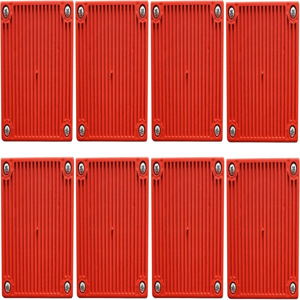 MT4-12/24-R Pack of 8 Multitone Horns, Red, 99 dBA, Eight Audible Sounds, Indoor/Outdoor, Surface or Flush Mounting, Have IN & OUT Wiring Terminations, UV Stabilized Plastic Material, 12/24V