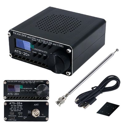DirectNine Basics Shortwave Radios Portable AM FM TS-20+ Si4732 Multi-Band Radio Receiver LW SW World Band Receiver with Antenna,ABS Case Portable Shortwave Radio Receiver for Outdoor Camping Home